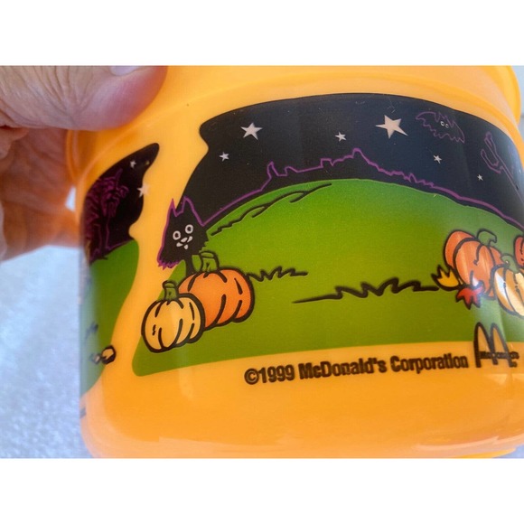 Lot 2 Vintage McDonalds 1999 Halloween Happy Meal Treat Bucket Pail No Lids - Picture 9 of 12